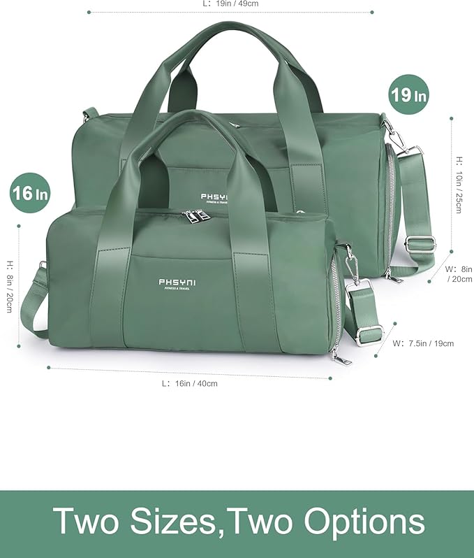Compact Sports Gym Bag for Women, Cute Mini Duffle Bag with Wet Pocket & Shoes Compartment
