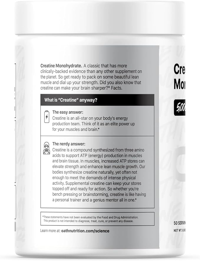 Ultra Micronized Creatine Monohydrate Powder, Unflavored, Gluten Free, Non GMO, Creatine Powder for