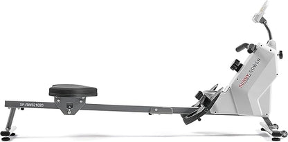Sunny Health & Fitness Magnetic Rowing Machine for Home Exercise, Quiet & Smooth Rower with Compact