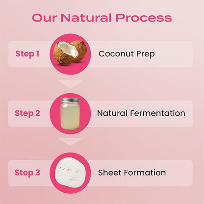 Body Restore Natural Collagen Face Mask 5 Pack ??Korean Skin Care Mask with Fermented Coconut