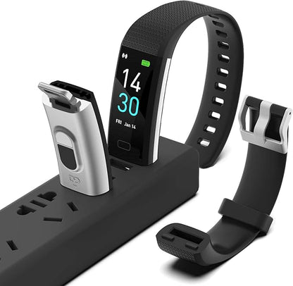 ENGERWALL Fitness Tracker with Step Counter/Calories/Stopwatch, Activity Tracker with Heart Rate