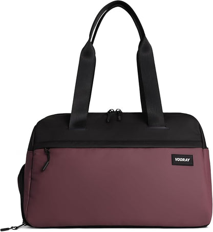 Vooray 25L Trainer Duffel Bag Rose ??Lightweight Travel Duffel for Women and Men with Shoe Pocket