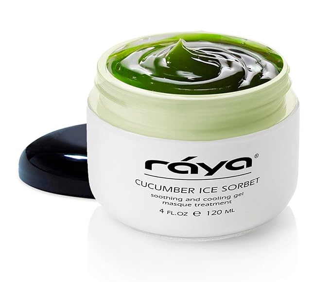 Raya Cucumber Ice Sorbet Masque (608) | Cooling Facial Gel Mask & Soothing Cucumber Extract, for