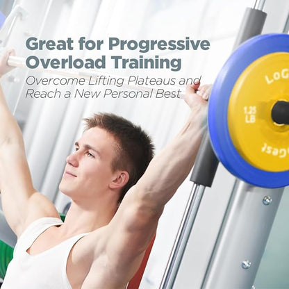LoGest Olympic Change Weight Plates Set - For Weightlifting, Powerlifting or Gymnastics - 8-Piece