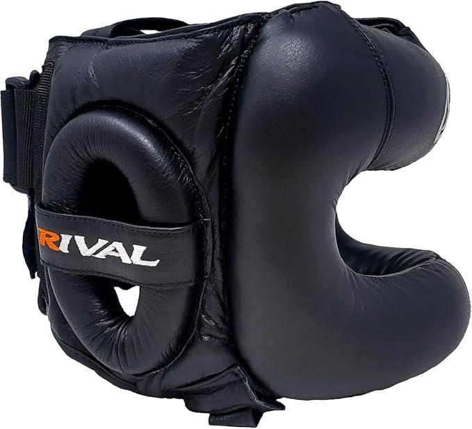 RIVAL Boxing RHGFS3 Face-Saver Sparring Headgear - Wide Eye Opening, Premium Leather, and