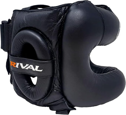 RIVAL Boxing RHGFS3 Face-Saver Sparring Headgear - Wide Eye Opening, Premium Leather, and
