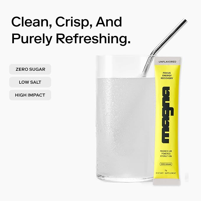Magna Electrolyte Powder Drink Mix for Hydration, Energy & Focus Support with Magnesium L