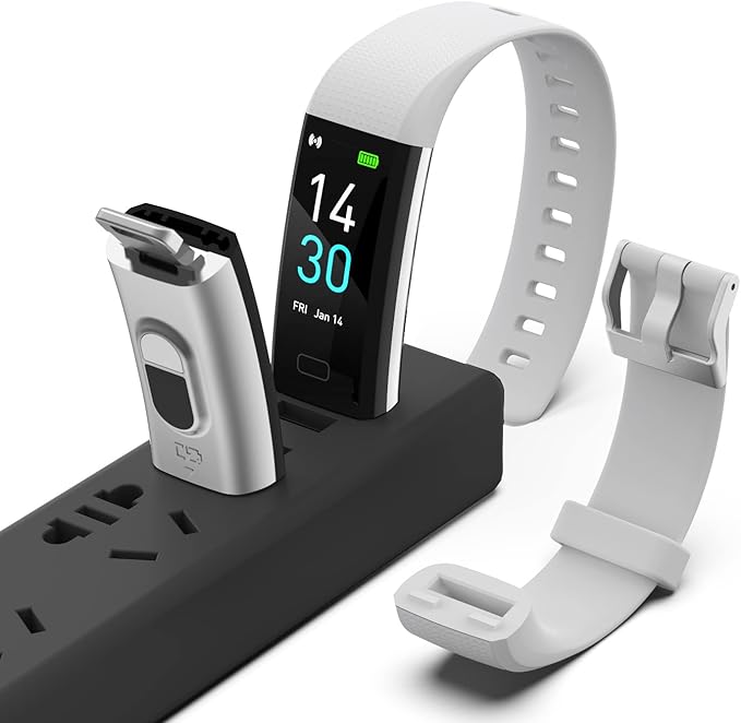 ENGERWALL Fitness Tracker with Step Counter/Calories/Stopwatch, Activity Tracker with Heart Rate