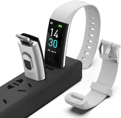 ENGERWALL Fitness Tracker with Step Counter/Calories/Stopwatch, Activity Tracker with Heart Rate