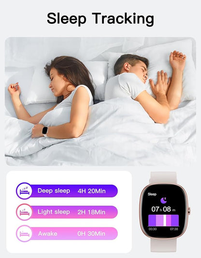 Fitness Tracker 2025 Ver. (Answer/Make Calls), 1.85" Smart Watch Fitness Watches for Women Men with