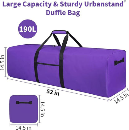 Urbanstand 52 Inch Large Duffle Bag for Travel Camping Sport Equipment Storage Bag with 2-way
