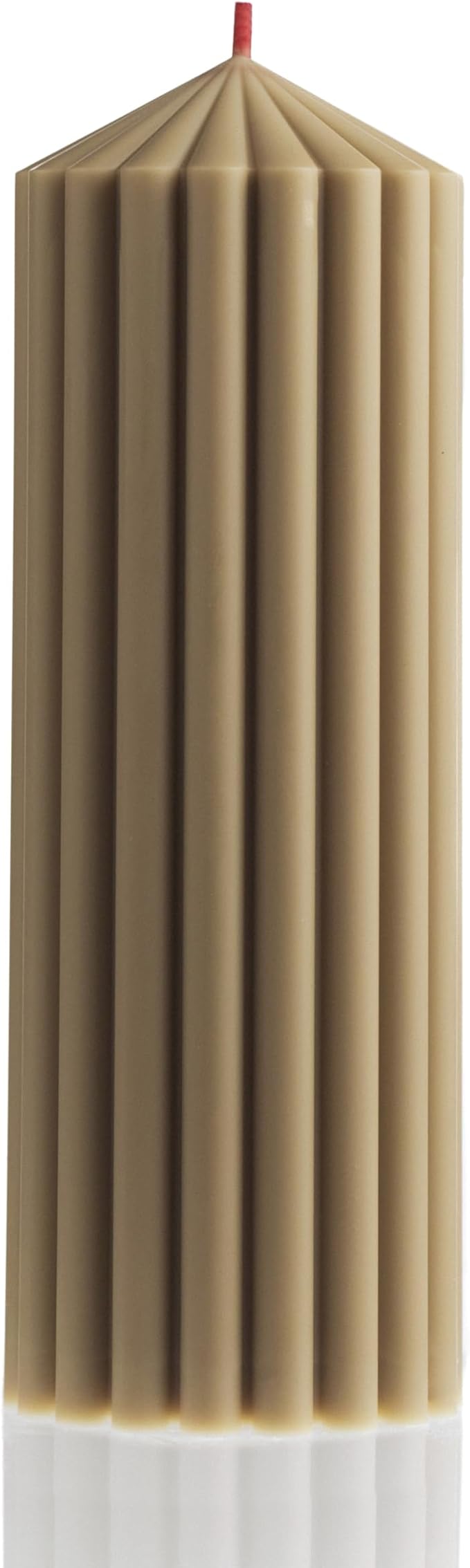 LAWA Ribbed Peak Pillar Candle - Large Beautiful Handmade Pillar Scented Soy Wax Candle Elegant