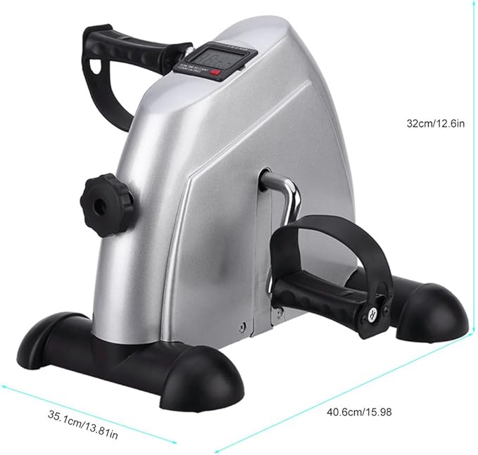 Mini Exercise Bike, himaly Under Desk Bike Pedal Exerciser Portable Foot Cycle Arm & Leg Peddler