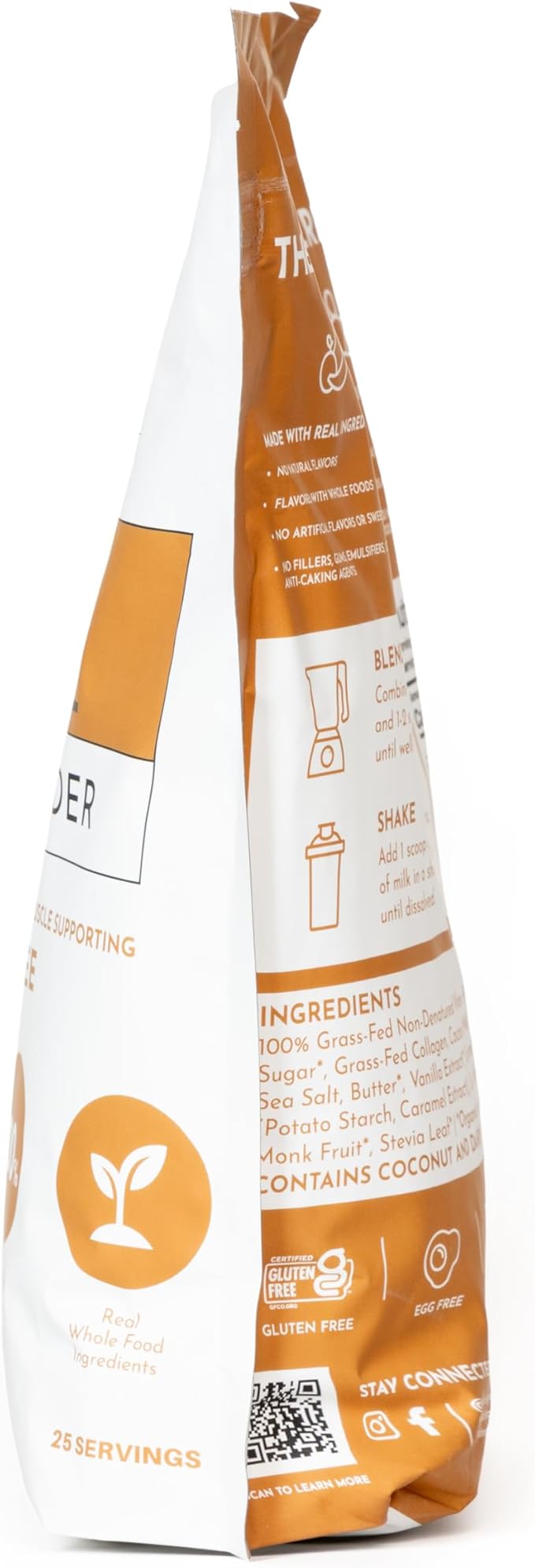 JUST INGREDIENTS Salted Caramel Protein Powder ??30-Serving Blend with 100% Grass-Fed Whey &