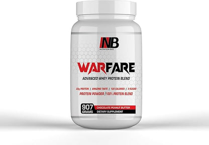 Warfare 2 lbs Advanced Whey Protein Blend 22g Protein per Serving Amazing Flavors (2 lbs, Chocolate