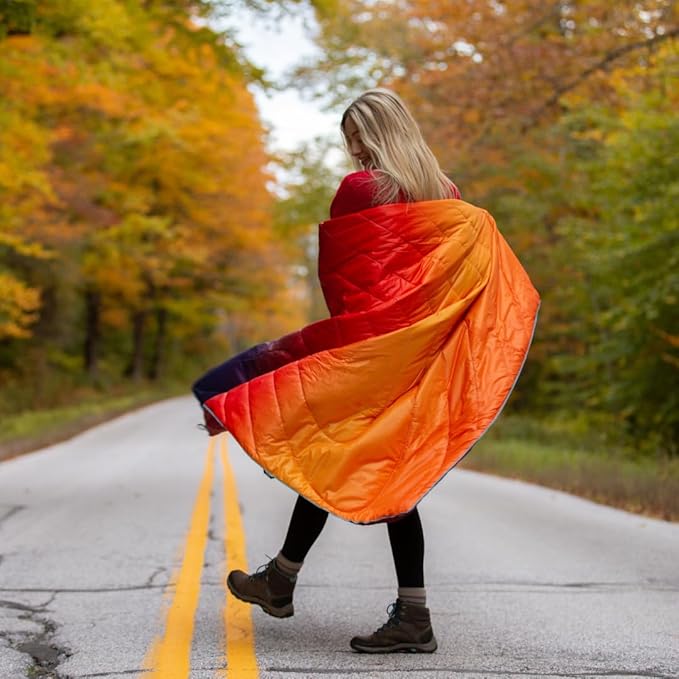 Rumpl Original Puffy Blanket - Warm, Water-Resistant Camping Blanket with 100% Recycled Synthetic