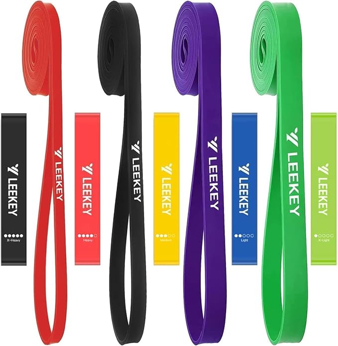 LEEKEY Resistance Bands Set for Pull-Up Assistance & Full-Body Training, Multi-Level Exercise Bands