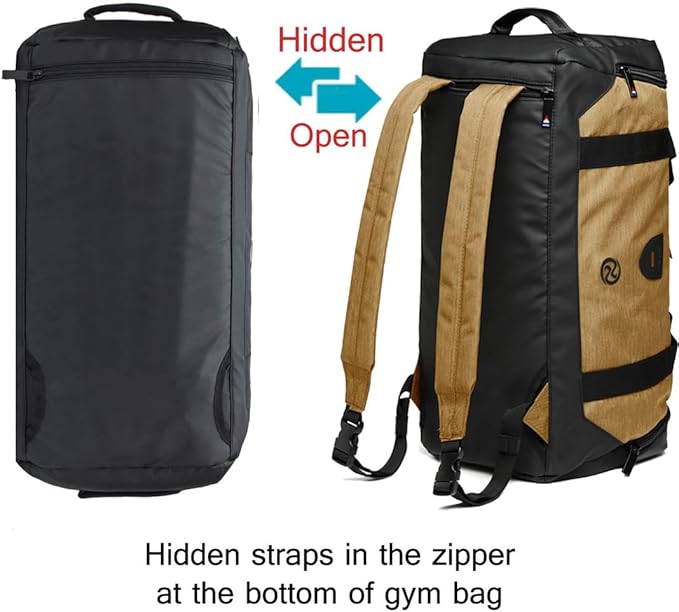 Gym Duffle Bag Backpack Waterproof Sports Duffel Bags Travel Weekender Bag for Men Women Overnight