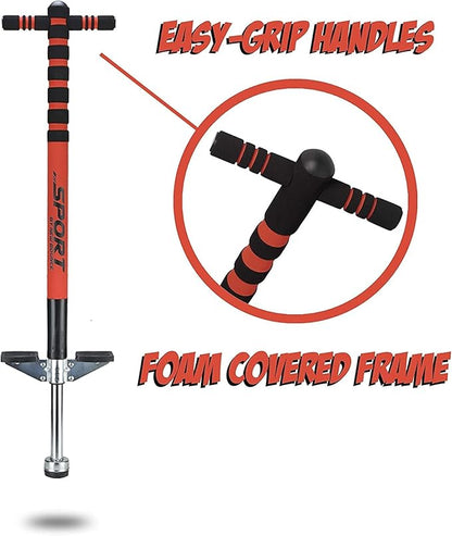 New Bounce Pogo Stick for Kids - Pogo Sticks, 40 to 80 Lbs - Sport Edition, Quality, Easy Grip