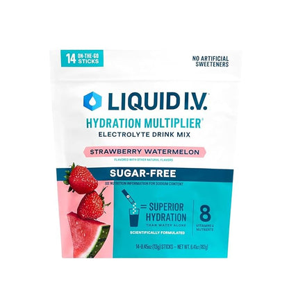 Liquid I.V.® Hydration Multiplier Sugar Free - Strawberry Watermelon | Electrolyte Powder Drink Mix