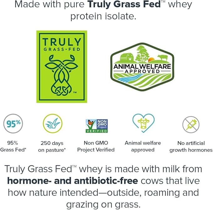 LEGION Whey+ Protein Whey Isolate from Grass Fed Cows - Whey Protein Isolate Powder Low Calorie