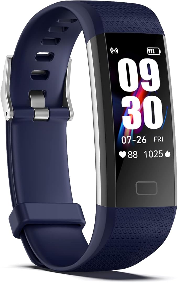ENGERWALL Fitness Tracker with Step Counter/Calories/Stopwatch, Activity Tracker with Heart Rate
