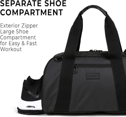 Vooray Burner Gym Duffel Bag, Gym Bag for Women and Men with Shoe Compartment, Weekender, Overnight