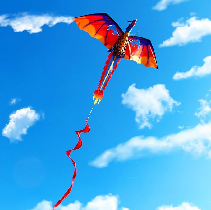 HENGDA KITE-Upgrade Classical Dragon Kite Stereoscopic Dragon Kites for Kids & Adults Easy to Fly