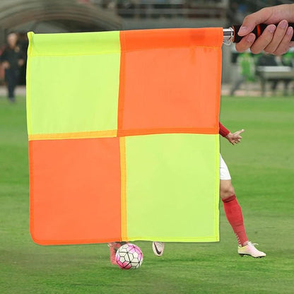 2PCS 18IN Flag Soccer Linesman Flag, Soccer Referee Flags, Red and Yellow Referee Flags Suitable