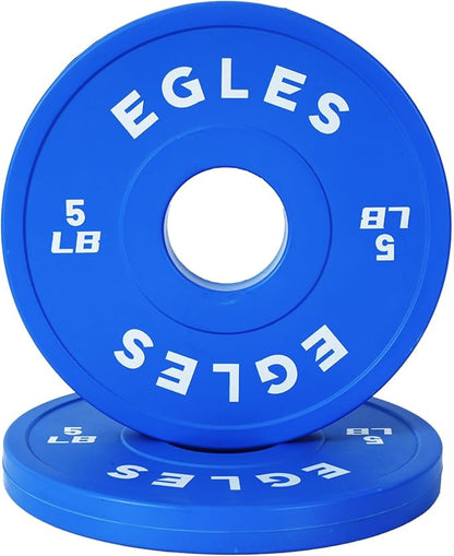 Egles Change Plates Set 1.25LB, 2.5LB, 5LB - Rubber-Coated Weight Plates in Pairs, Olympic Bumper