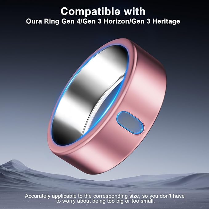 5 Pack Cover Compatible with Oura Ring Gen 4/Oura Ring Gen 3 Horizon/Heritage, Surport Charging