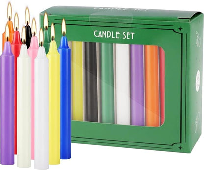 40 Pack Spell Chime Candles-4 Inch Multi-Colored Taper Candles Sticks-for Home Decor Kitchen Decor
