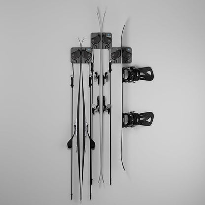 Ultimate Ski & Snowboard Wall Storage Rack - Fits any Ski or Snowboard - Save Your Rocker, Tips and