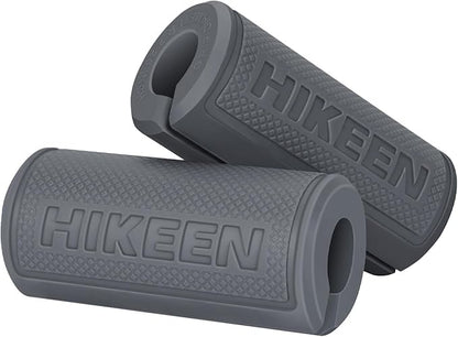 Hikeen Thick Bar Dumbbell Grips,Non Slip Hard Rubber Barbell Grips,Grips for Weight Lifting, Muscle