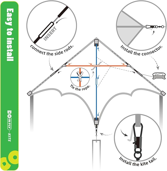 Triangular-Shaped Kite - Easy to Control, with an Eye-catching Design, it is Perfect for Outdoor