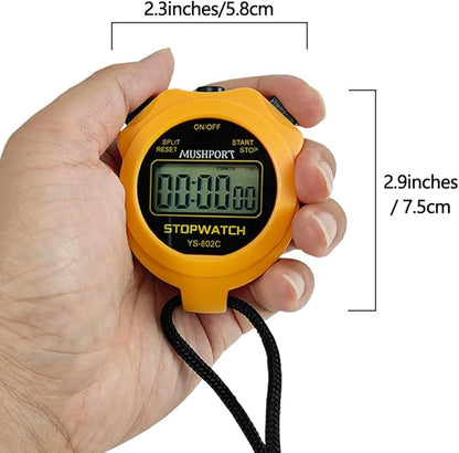 Stopwatch Timer Only Stopwatch Mode, ON/Off Silent Simple Operation, Without Clock Date Countdown