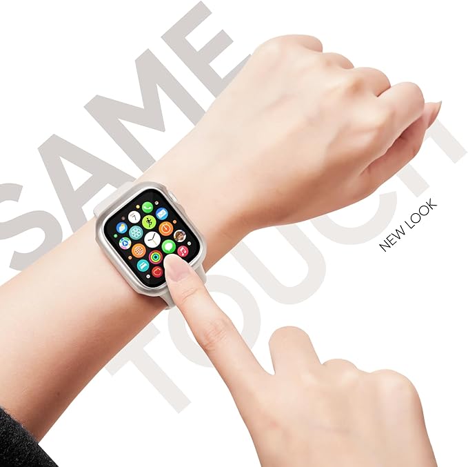 Compatible for Apple Watch Series 11 10 Band 42mm and Case with Screen Protector, Soft Silicone