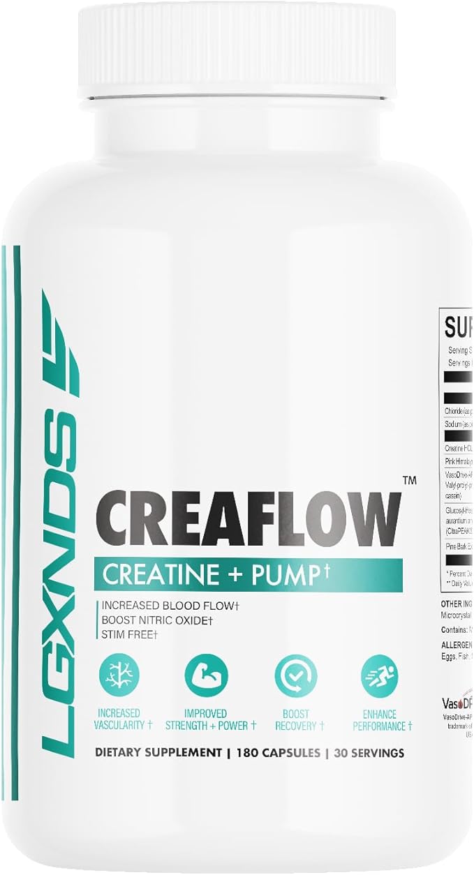 Creaflow Stim-Free Creatine Pills | Support Muscle Gain, Performance, Strength and Workout Recovery