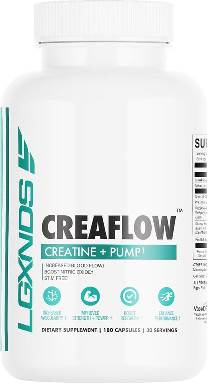 Creaflow Stim-Free Creatine Pills | Support Muscle Gain, Performance, Strength and Workout Recovery