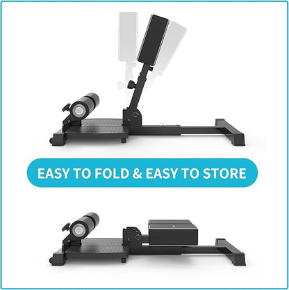 leikefitness Sissy Squat Machine, Deluxe Multi-Function Deep Sissy Squat Bench Workout Station, Leg