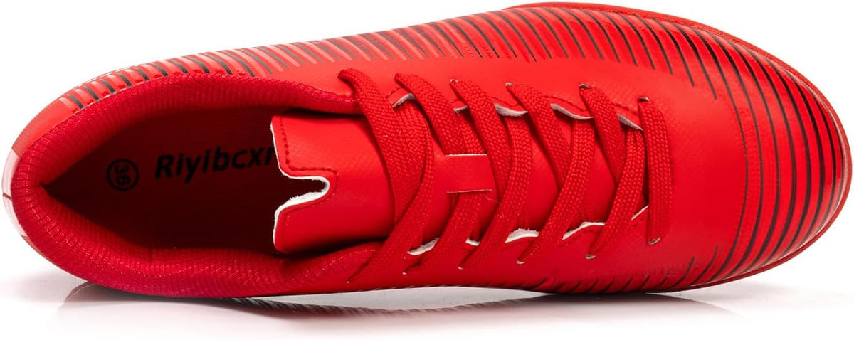 Women Soccer Cleats Lace-Up Turf Football Shoes Indoor Outdoor Low-Top Fustal Soccer Training