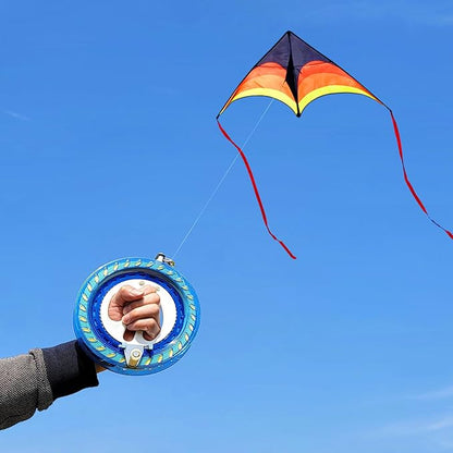 Large Delta Kite Easy to Fly with Kite Reel Set, Beach Kite & Kite Spool for Kids & Adults, Single