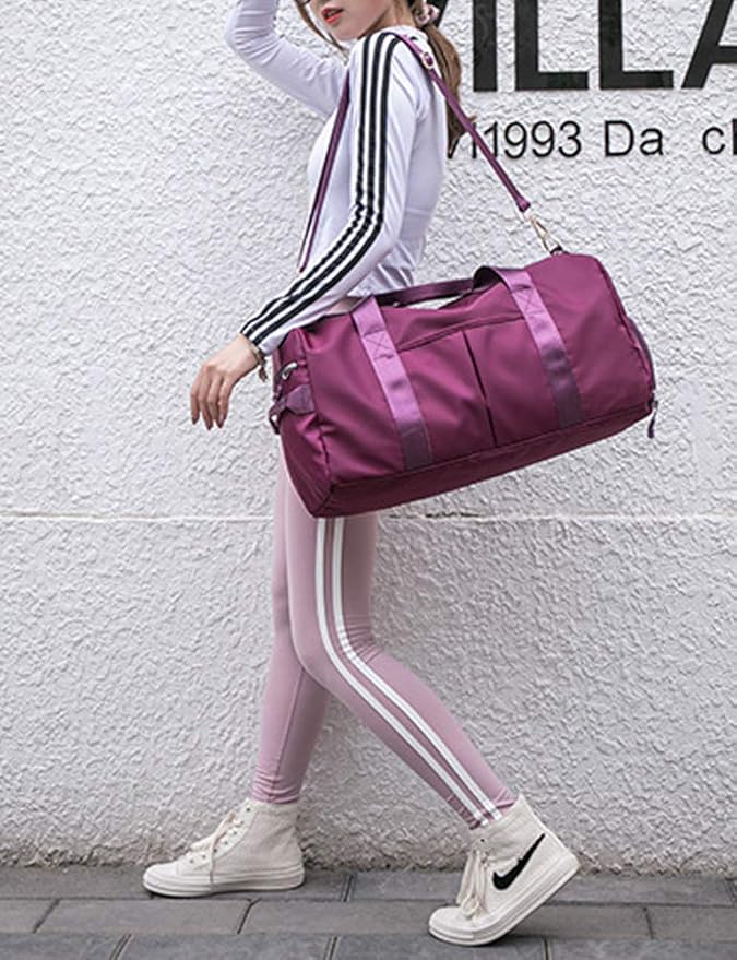 KARRESLY Sports Gym Bag for Women or Men Travel Duffel Bag with Wet Pocket and Shoes Compartment