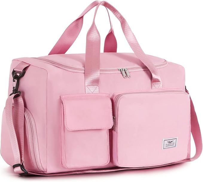 FIORETTO Women's Gym Duffle Bag with Shoes Compartment, 37L Capacity, Ideal for Travel, Gym