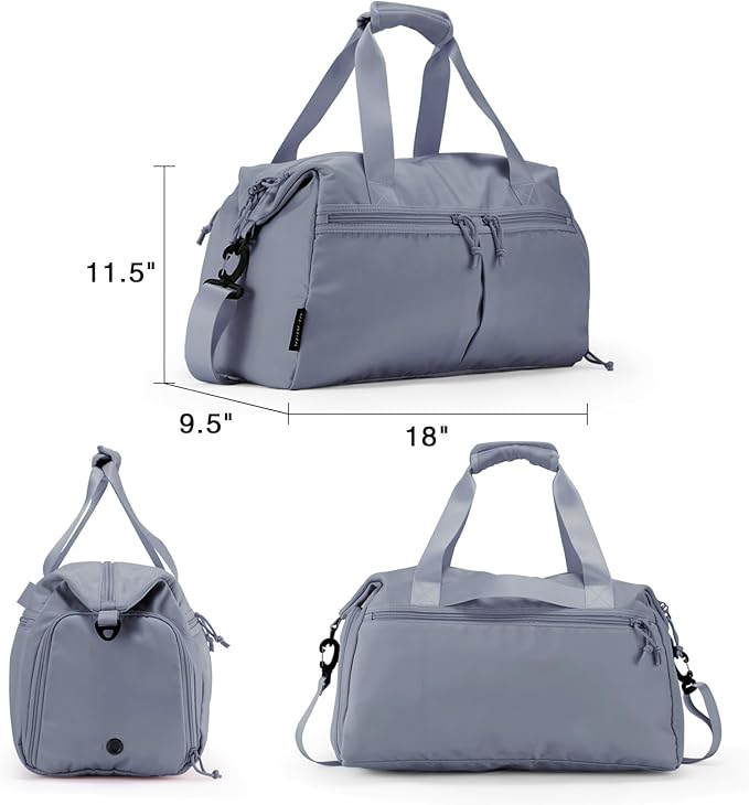 Weekender Duffel Bag with Shoe Compartment And Wet Pocket-Luggage Everyday Overnight Bag for Men