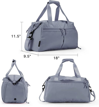 Weekender Duffel Bag with Shoe Compartment And Wet Pocket-Luggage Everyday Overnight Bag for Men