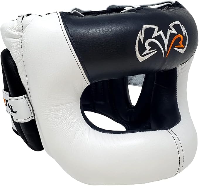 RIVAL Boxing RHGFS3 Face-Saver Sparring Headgear - Wide Eye Opening, Premium Leather, and