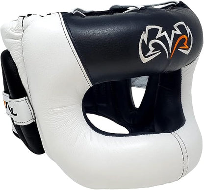 RIVAL Boxing RHGFS3 Face-Saver Sparring Headgear - Wide Eye Opening, Premium Leather, and