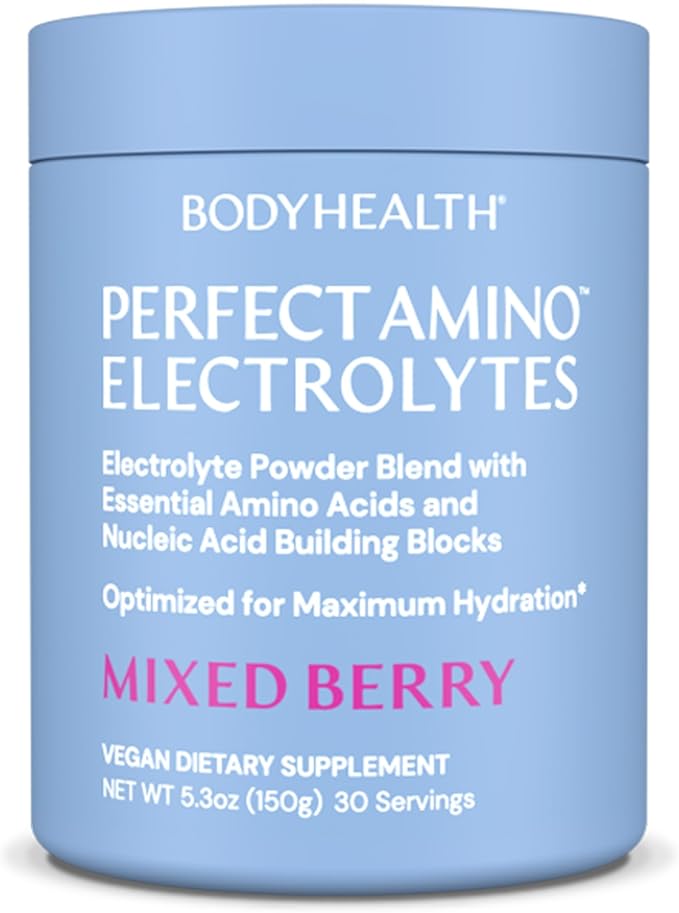 BodyHealth PerfectAmino Electrolytes Powder No Sugar, Keto Sugar Free Fasting Electrolytes Drink