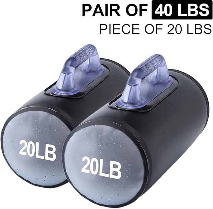 Water Dumbbells, Water Filled Training Dumbbells, Travel Weights Set, Adjustable Weights to 4-30